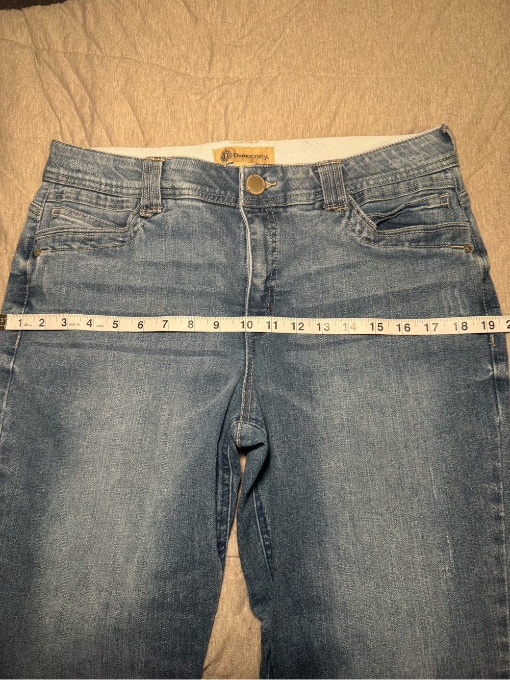 Democracy Ab Solution Skinny Ankle Jeans Women’s 14 Medium Wash Stretch - Picture 7 of 8